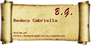 Bedecs Gabriella névjegykártya